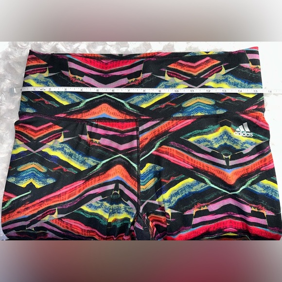 Adidas Womens Training High Rise Multi Color Leggings - Picture 8 of 10
